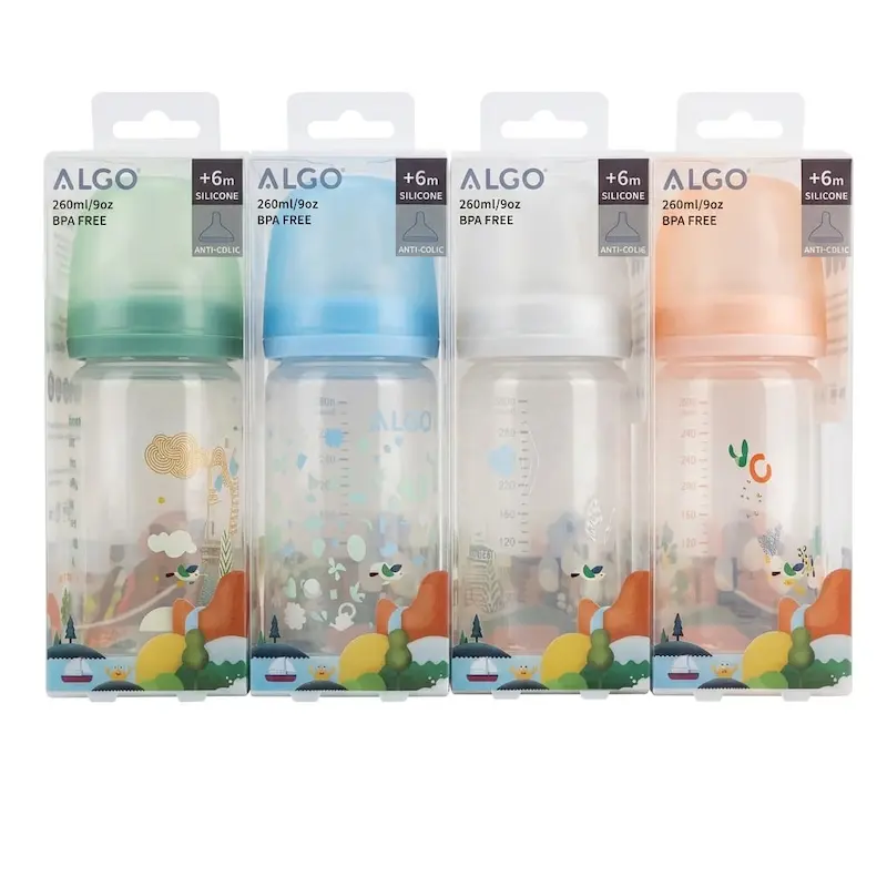 شیشه شیر ضد نفخ و ضد ضربه Algo 260ml