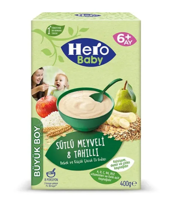 سرلاک شیر، میوه و 8 غلات هرو بیبی مخصوص روز 200 گرم