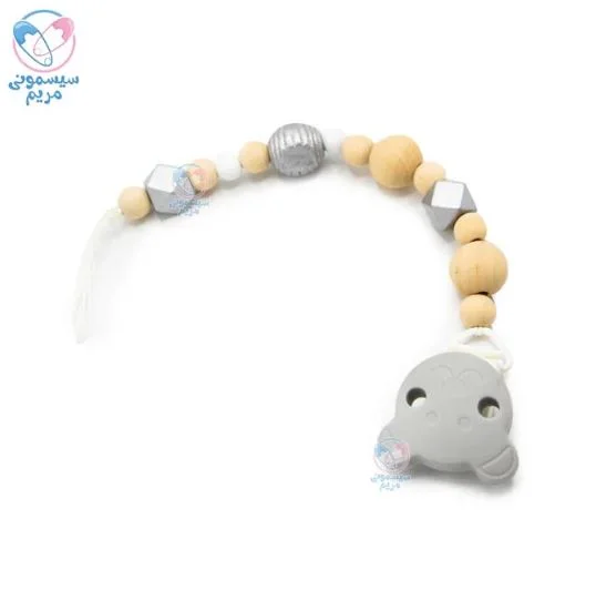 بند پستانک چوبی و سیلیکونی